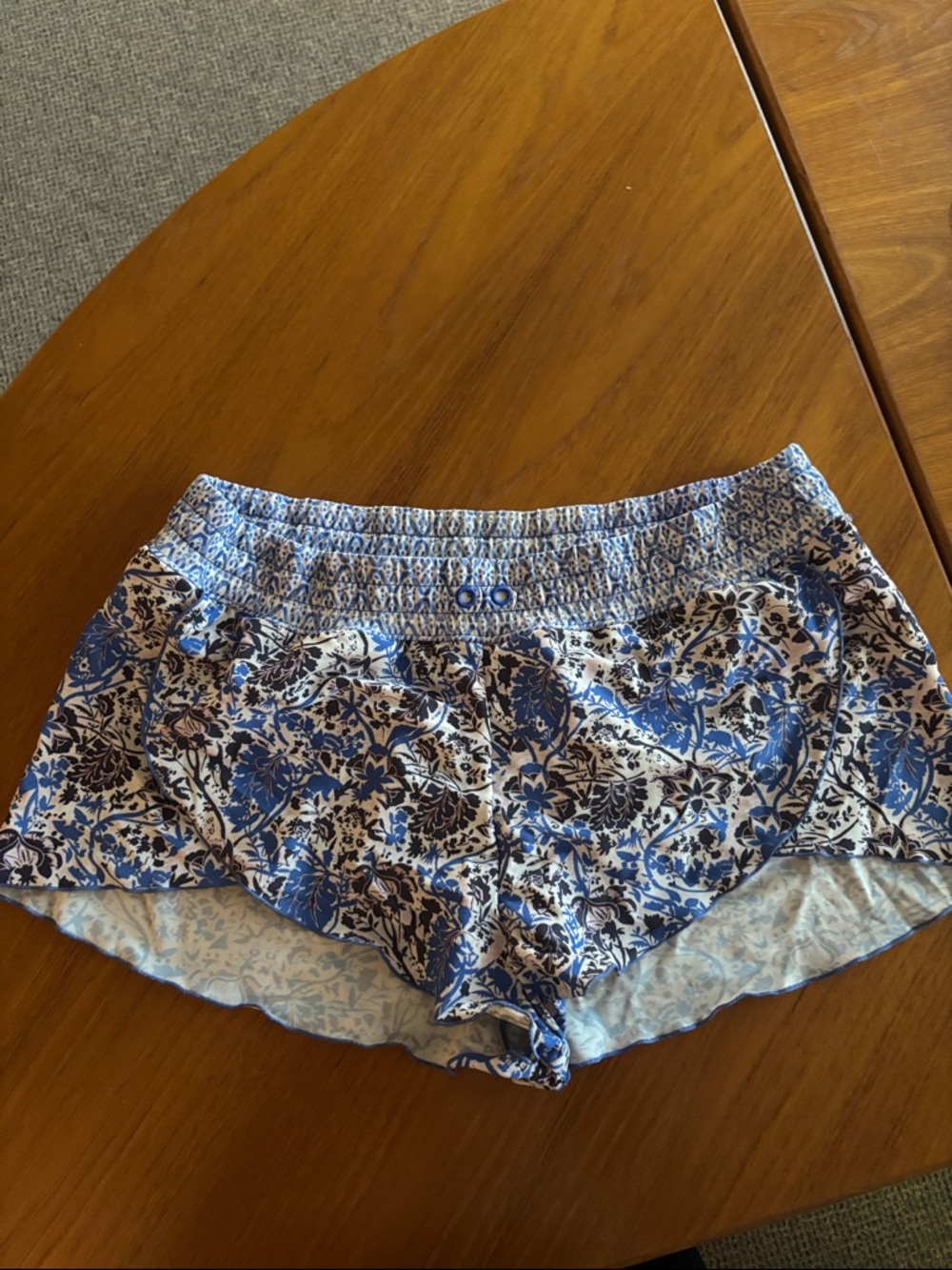 Floral Athleta swim shorts